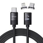 Tech-Protect Ultraboost 3A 2-in-1 Kabel USB-C til USB-C og Lightning 2m - Svart