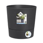 Pot de fleur Elho Plastique Carré Greensense Aqua Care Gris Charbon 29,5 x 29,,5 x H 29,1 cm 15 L