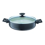 Berndes 013267 Specials Smart en Aluminium Casserole avec Couvercle en Verre 28 cm, Aluminium, Beige, 37,5 x 34,2 x 11 cm