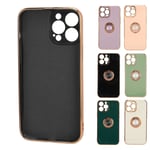 Phone Case For 13 Pro Max With Rose Gold Glitter Plated Ring Stand Wo GDS