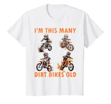 Youth 4 Year Old Boy I'm Four Dirt Bikes Old 4th Birthday Kids T-Shirt