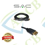 1.5M HDMI to HDMI Gold Plated Cable Lead Ethernet v2.0 High Speed 3D 2160P UK