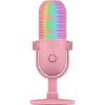 Razer Seiren V3 Chroma - RGB USB Microphone - Supercardioid Condenser Microphone with Tap-to-Mute (Reactive Lighting, Digital Gain Limiter and Integrated Shock Absorber) Quartz