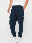 Tommy Jeans Regular Fit Flag Cargo Cuff Joggers - Navy, Navy, Size M, Men