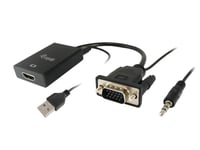 Equip 119038 Hema Vga Male To Hdmi Adapter with Audio Jack 3.5