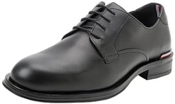 Tommy Hilfiger Men Derby Shoes Core Leather, Black (Black), 10 UK