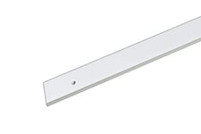 Cezar Baguette d'angle en aluminium pour plan de travail - Avec trous - Lois - Hauteur : 28 mm - Longueur : 0,6 m - Argenté