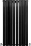 Designer Flat Panel Radiators Matt Black 1600mm x 560mm