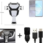  For Realme 10 Airvent mount + CHARGER holder cradle bracket car clamp