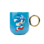 Grupo Erik Sonic The Hedgehog 3D Ceramic Mug | 35 cl - 350 ml | 3.5 x 3.7 inches - 9 x 9.5 cm | Sonic Mug | Coffee Mug | Tea Mug | Sonic Party | Sonic The Hedgehog Party Supplies