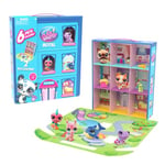 Bandai - Littlest Pet Shop - L'Hôtel des Pet Shop - Coffret de Jeu avec 6 PetShop Inclus Dont 2 Exclusifs - Mini-Figurines Animaux à Collectionner - Accessoires - Jouet Enfant 4 Ans et + - BF00595