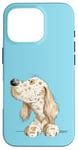 Coque pour iPhone 16 Pro Dessin animé Setter anglais Amusant et ludique