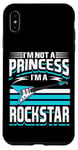 Coque pour iPhone XS Max Je ne suis pas une princesse, je suis une rockstar, guitariste Rock n Roll