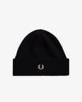 Fred Perry Mens Classic Beanie - Black - One Size