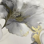 Muriva Elysian Floral Black And Gold Metallic Wallpaper 212502