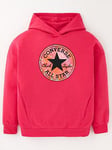 Converse Junior Girls Oversized Chuck Patch Hoodie - Pink, Pink, Size 8-10 Years, Women