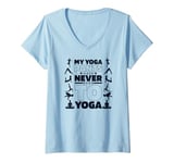 Womens Yoga Pants Never Been To Yoga Ashtanga Hatha Asanas Yoga V-Neck T-Shirt