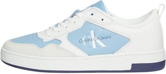 Calvin Klein Jeans Homme Basket Cupsole Low LTH ML YM0YM00574 Semelle, Bleu (Dusk Blue/Bright White/Peacoat), 44 EU