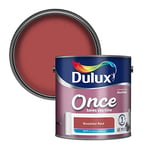 Dulux 5190806 Once Matt Emulsion Paint For Walls And Ceilings, Roasted Red, 2.5 L