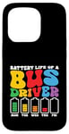 Coque pour iPhone 15 Pro Batterie drôle de conducteur de bus scolaire, bus public, bus