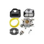 Ersättningsförgasare för Husqvarna 36, 41, 136, 137, 141, 142 Motorsågar, Inkluderar Tändstift och Luftfilter Kit, Ersätter Nummer 530071987, 530