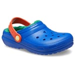 Crocs Mixte Enfant Classic Lined Clog T, Blue Bolt Multi, 37.5 EU