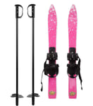 Skis courts pour la neige, skis et bâtons de neige pour enfants débutants, patins à neige unisexes pour snowboard freestyle, chaussures de ski réglables, luge de ski, équipement de sports d'hiver