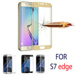 3d Tempered Glass Full Curved Screen Protector For Samsung Galaxy S7 Edge Gold