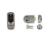 Yale Smart Living YD-01-CON-NOMOD-SN Keyless Connected Ready Smart Door Lock, Touch Keypad & P-Y3-CH-CH-60 Contemporary Nightlatch, Standard Security, Chrome Finish, 60 mm Backset