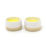 Set of 2 Ceramic Citronella Candles | Bug Mosquito Repellent Citron Candle Set