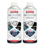 2 x 400ml COMPRESSED AIR DUSTER GAS SPRAY CLEANER HQ MAX POWER HFC FREE CAN