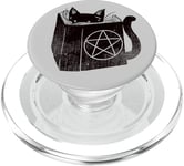 SataniCat Pentagramme Chat Satan Demon Necronomicon Lover PopSockets PopGrip pour MagSafe