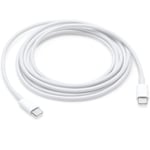 USB-C til USB-C kabel 2m hvit ladekabel for Apple MacBook