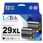 LxTek 29XL Ink Cartridge Compatible for Epson 29XL for Epson Expression Home XP-245 XP-235 XP-342 XP-442 XP-335 XP-432 XP-435 XP-332 XP-345 XP-445 (6 Black 2 Cyan 2 Magenta 2 Yellow,12-pack)