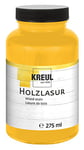 KREUL 78202-Lasure Acrylique Couleurs intenses, 275 ML Verre Plastique Jaune Soleil, pour Bois Naturel et Non traité, Fluide-Peinture Liquide à Base d'eau, 10111236, Sunny Yellow