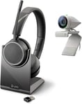 Poly Webcam Studio P5 & Casque Sans Fil Voyager 4220 Usb-A-2 Écouteurs