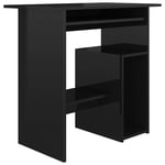 vidaXL Desk Chipboard Bedroom Living Room Table Desks Computer Desks Workstations Corner Desks Office Desks 80x45x74cm High Gloss Black