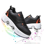 Invisible Deformation Double Row Roller Skates Adjustable Four-wheel Skates Skating Adult Outdoor Sports Shoes Unisex Hiking Shoes