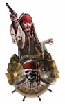 Jack Sparrow Pirates of the Caribbean Wall Mounted Cardboard Cutout - Depp