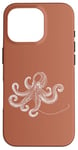 Coque pour iPhone 16 Pro Pacific Ocean Marine Life Poulpe à anneaux bleus Taille S