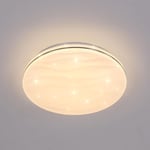 Luminaire Plafonnier Led Étoilé, 24W Lampe de Plafond pour Chambre Enfant Lumiere Chaude 3000K, Lustre Led Plafonnier Moderne Ronde pour Cuisine