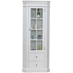 Amaretta Armoire d'angle vintage, blanc, vintage patiné, largeur 55 cm, hauteur 200 cm.