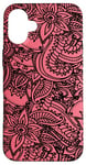 Coque pour iPhone 16 Plus Imprimé cachemire - Motif artistique zen - Rose corail