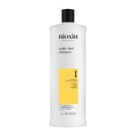 Nioxin Sistema 1 Scalp + Hair Shampoo 1000ml - shampoing pour cheveux naturels clairsemés