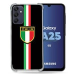 Cokitec Coque Renforcée pour Samsung Galaxy A25 5G Voyage Italie 3 Noir