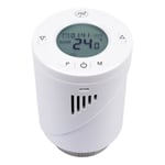 Tête thermostatique intelligente PNI CT25T pour radiateur, se connecte sans fil au hub PNI CT25WIFI avec contrôle par internet