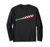 Funny Candy Cane Baseball Bat Christmas Holiday Gifts Long Sleeve T-Shirt