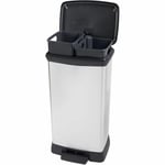 Curver Waste bin, DECO DUO PEDAL BIN 23+23L, silver