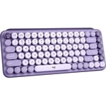 Logitech Mechanical Keyboard Lavender Pop Keys Desk Aesthetic Emoji Keys Personalized Keys