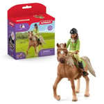 Coffret avec Sarah la Cavalière et son Cheval Mystery - Set avec Selle et Bride Amovibles, Figurine Mobile - Divertissement Plein